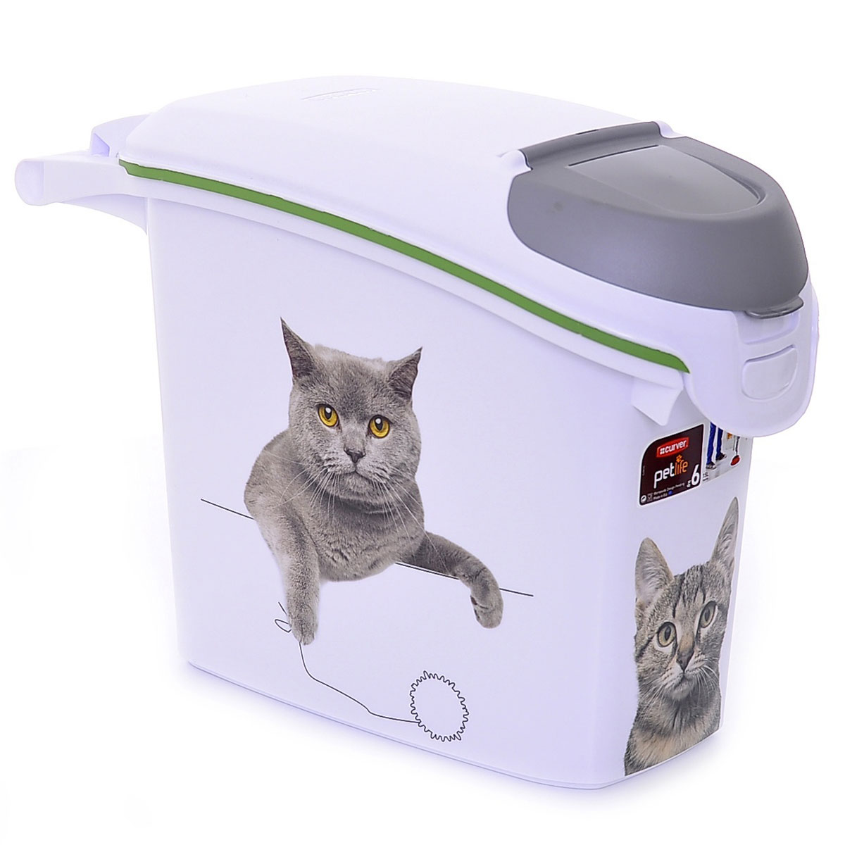 Контейнер для корма Curver PetLife Сладкие котята, на 6 кг, 15 л0120710 Контейнер для корма Curver PetLife Сладкие котята, на 6 кг, 15 л0120710Контейнер для корма Сладкие котятана 6кг/15л, 23*50*36см (201782) | | 1.18kg | Curver PetLife| 201782(три кота)