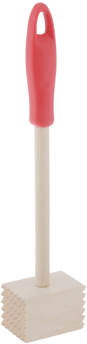 Молоток для мяса Tescoma Presto Wood, цвет: красный, длина 27 см115510 Молоток для мяса Tescoma Presto Wood, цвет: красный, длина 27 см115510Молоток для мяса Tescoma Presto Wood выполненный из высококачественной березовой древесины, поможет вам без труда отбить мясо и приготовить его мягким, сочным и вкусным. Элегантная рукоятка имеет противоскользящую обработку из силикона. С боковых сторон отбивающая часть молотка имеет зубчатую поверхность.Молоток не впитывает запахи и легко моется. Нельзя мыть в посудомоечной машине.Молоток для мяса Tescoma Presto Wood станет вашим незаменимым помощником на кухне, а также это практичный и необходимый подарок любой хозяйке!Длина молотка: 27 см.Размер рабочей поверхности: 6 х 4 х 4 см.