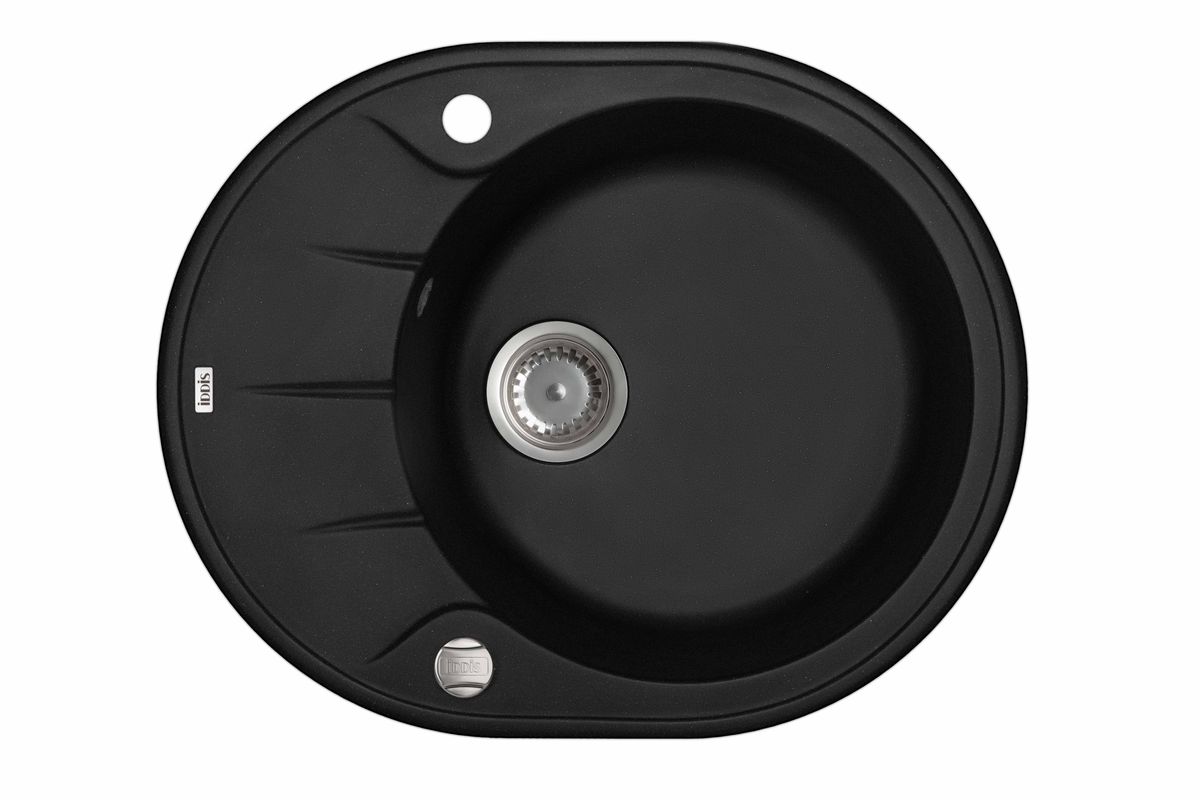 Мойка Iddis Kitchen G, Granucryl, цвет: черный, 62 х 50 см. K06B621i8711343 Мойка Iddis Kitchen G, Granucryl, цвет: черный, 62 х 50 см. K06B621i8711343Мойки для кухни Iddis производятся из особого материала Granucryl: 80% натуральной гранитной крошки производства Германии, 20% акриловой смолы. Благодаря этому, он имеет высокую устойчивость к физическим и механическим воздействиям, стойкость к воздействию средств бытовой химии и перепадам температур во время эксплуатации - свойства, необходимые для комфортного и надежного использования мойки на современной кухне.Термостойкость. Granucryl выдерживает температуру до 280С, что позволяет хозяйкам ставить на мойку даже раскаленную посуду во время приготовления пищи. Стойкость цвета. Однородность материала Granucryl и высокотемпературная пигментация гранитной крошки обеспечивает первозданную яркость цвета мойки в течение всего периода эксплуатации. Пигментация происходит во вращающихсяпечах при температуре до 600 градусов. Каждая частица гранита химически связывается с пигментом, получая свой неповторимый цвет. При этом цвет никогда не выцветает и не может быть удален с поверхности мойки.Практичность.Мелкие царапины, образующиеся при использовании, не видны на мойках IDDIS благодаря однородной структуре и пигментации гранитной крошки материала Granucryl. Гигиеничность.Состав материала Granucryl препятствует размножению бактерий на поверхности моек, что гарантирует их безопасность в условиях повышенной влажности кухни. Гигиеничность материала Granucryl подтверждена немецким институтом гигиены.Мойки Granucryl имеют полный комплект для установки: шаблон для выреза отверстия в столешнице, крепления, автоматический выпуск с переливом и плоский сифон с возможностью подключения посудомоечной или стиральной машины. Наличие готовых отверстий под смеситель и кнопку донного клапана позволяет быстро и легко установить эти изделия на мойку.Мойки Granucryl, благодаря составу материала, а также толщине 10 мм, поглощают шум воды. Гарантия на мойки Granucryl торговой марки Iddis составляет 10 лет.Мойки Granucryl торговой марки Iddis производятся согласно европейскому стандарту EN 13310:2003, что обеспечивает высокое качество продукции.Глубина чаши: 210 мм, диаметр чаши: 410 мм.