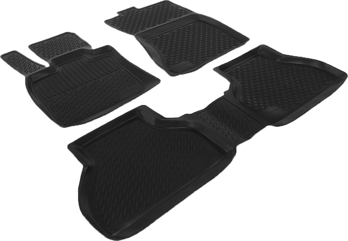 Коврики в салон автомобиля L.Locker, для BMW X 5-70 (07-), 3 штABS-14,4 Sli BMC Коврики в салон автомобиля L.Locker, для BMW X 5-70 (07-), 3 штABS-14,4 Sli BMCКоврики L.Locker производятся индивидуально для каждой модели автомобиля из современного и экологически чистого материала. Изделия точно повторяют геометрию пола автомобиля, имеют высокий борт, обладают повышенной износоустойчивостью, антискользящими свойствами, лишены резкого запаха и сохраняют свои потребительские свойства в широком диапазоне температур (от -50°С до +80°С). Рисунок ковриков специально спроектирован для уменьшения скольжения ног водителя и имеет достаточную глубину, препятствующую свободному перемещению жидкости и грязи на поверхности. Одновременно с этим рисунок не создает дискомфорта при вождении автомобиля. Водительский ковер с предустановленными креплениями фиксируется на штатные места в полу салона автомобиля. Новая технология системы креплений герметична, не дает влаге и грязи проникать внутрь через крепеж на обшивку пола.