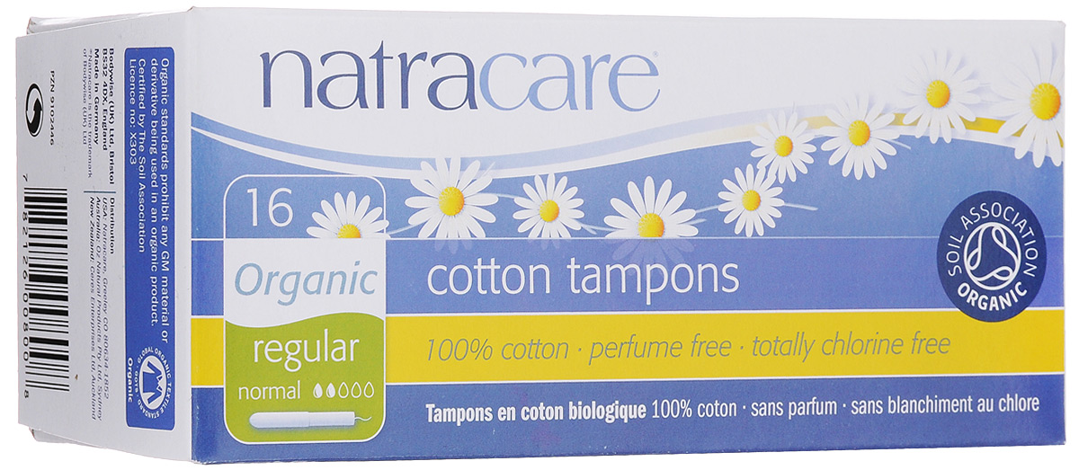 Тампоны Natracare Regular Normal, с аппликатором, 16 шт26102025 Тампоны Natracare Regular Normal, с аппликатором, 16 шт26102025Тампоны Natracare Regular Normal с аппликатором для слабых и умеренныхвыделений.Тампоны изготовлены из 100% Био-хлопка - экологически чистого продукта, выращенного без использования пестицидов, не содержат вредные ингредиенты, не отбелены хлором, и полностью разлагаются после применения. Характеристики: Состав: 100% БИО-хлопок. Количество тампонов: 16 шт. Размер упаковки: 14 см х 6,5 см х 6,5 см. Производитель: Великобритания. Изготовитель: Германия. Артикул: 782126008008. Товар сертифицирован. Компания Bodywise была создана в Великобритании в 1989 году. На сегодняшний день она имеет представительства более чем в 40 странах мира.Компания Bodywise предлагает экологически чистые гигиенические средства для женщин.Серия Natracare представляет более 20 наименований средств персональной гигиены высокого качества. Женские гигиенические средства Natracare были созданы Сюзи Хьюсон в 1989 году в результате обеспокоенности разрушающим эффектом, который оказывает загрязнение диоксинами на здоровье женщин. На сегодняшний день разработан большой диапазон по-настоящему био и натуральных продуктов для женщин и детей. Продукция Natracare является продукцией, рекомендованной врачами-гинекологами.