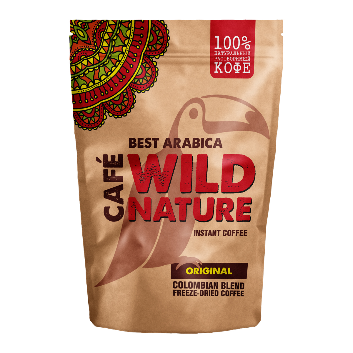 Wild Nature Original кофе растворимый, 75 г0120710 Wild Nature Original кофе растворимый, 75 г0120710Wild Nature Original - это нежный, но плотный и насыщенный кофе, полностью сохранивший мягкий и сбалансированный вкус лучших сортов Колумбийских Арабики.
