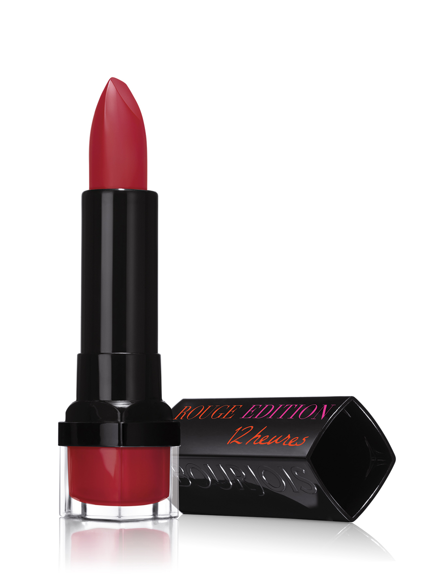 Bourjois Стойкая Помада Для Губ Rouge Edition 12 Часов Тон 34 cherry my cherie 4 мл5010777139655 Bourjois Стойкая Помада Для Губ Rouge Edition 12 Часов Тон 34 cherry my cherie 4 мл5010777139655Помада ROUGE EDITION 12часовМатовая помада, которая держится и ухаживает за губами 12 часов.НовшествоОчень стойкий цвет с комфортом для губ.Формула помады обогащена экстрактом масла ореха ши, что обеспечивает комфорт и увлажнение губам, и экстрактом шелка, что придает матовый эффект и равномерное нанесение.Результат: равномерный насыщенный матовый цвет и уход в течение 12 часов!
