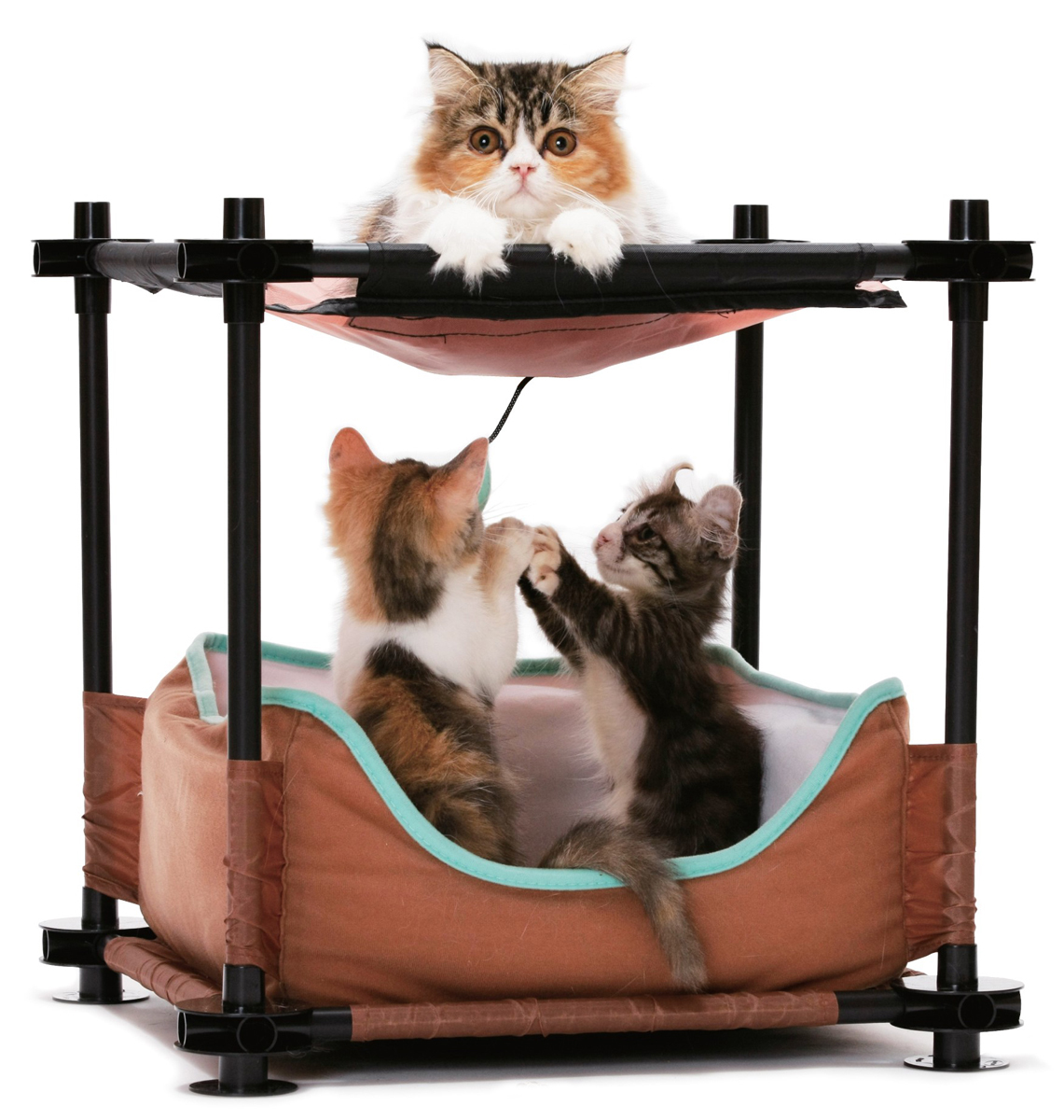 Лежак для кошек Kitty City Барские покои, 44 х 45 х 45 смFIDB-9033 Лежак для кошек Kitty City Барские покои, 44 х 45 х 45 смFIDB-9033Лежак Kitty City Барские покои поразит вас своим непревзойденным удобством. И будьте уверены, кошка тоже оценит уникальные преимущества нового спального места. Лежак сочетает в себе функции прекрасной кровати и игрового комплекса. Он великолепно подходит для активных и озорных животных, которые даже перед сном предпочитают поиграть с подвесной игрушкой и плавно из состояния игры перейти в глубокий сладкий сон. Лежак изготовлен из высокопрочных, устойчивых к повреждениям материалов. Каркас из пластиковых трубок удобно собирается и разбирается, облегчая транспортировку и хранение. Спальное место изготовлено из мягкого флиса. Игрушка выполнена в виде полумесяца. Лежак прекрасно подойдет для использования как индивидуально, так и в совокупности с игровыми комплексами Kitty City.