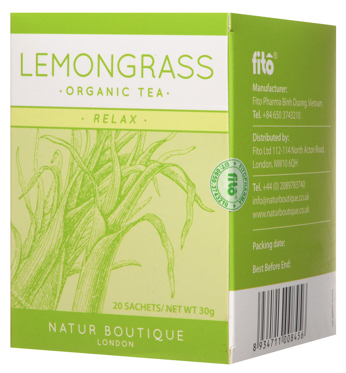 Natur Boutique Lemongrass Organic Tea органический чай лемонграсс, 20 пакетиков4607099303157 Natur Boutique Lemongrass Organic Tea органический чай лемонграсс, 20 пакетиков4607099303157Оригинальный вкус органического чая Natur Boutique Lemongrass Organic Tea доставит удовольствие каждому ценителю экзотических чайных ароматов. А еще полезен для здоровья в куда большей степени, нежели обыкновенный, даже самый дорогой элитный чай, поскольку выращен и собран без применения химических удобрений и промышленных технологий. Соответственно, на его листьях не оседают вредные примеси.Чай Natur Boutique Lemongrass, выращен на плантациях Южного Вьетнама. При выращивании лимонной травы (а именно так переводится lemongrass), а также бананов, папайи, куркумы на этих землях полностью исключено использование пестицидов, в качестве естественного удобрения выступает речной ил, помет птиц и летучих мышей.Чай Natur Boutique Lemongrass Organic Tea - тонизирующий, расслабляющий и просто вкусный. Он имеет легкий пряно-цитрусовый аромат. Его можно заваривать как самостоятельный напиток или добавлять в любой другой чай, черный или зеленый. В готовый чай можно добавлять мёд или сахар по вкусу, мяту, имбирь. Важно: как и зеленый чай, лемонграсс заваривается кипяченой водой температурой не выше 80°С.Этот вкусный ароматный чай чрезвычайно полезен для здоровья. Во-первых, его регулярное употребление – отличная профилактика простудных заболеваний, ларингитов, синуситов. Во - вторых, лемонграсс благотворно влияет на обмен веществ, улучшает пищеварение. Он не содержит кофеина, оказывает тонизирующее воздействие, укрепляет сосуды и способствует разжижению крови.Купить чай Natur Boutique Lemongrass – значит, приобрести природный антидепрессант, не содержащий кофеина и при этом эффективно помогающий взбодриться с утра на весь день. Особенно интерес лемонграсс представляет для кормящих матерей – как продукт, способствующий улучшению лактации.