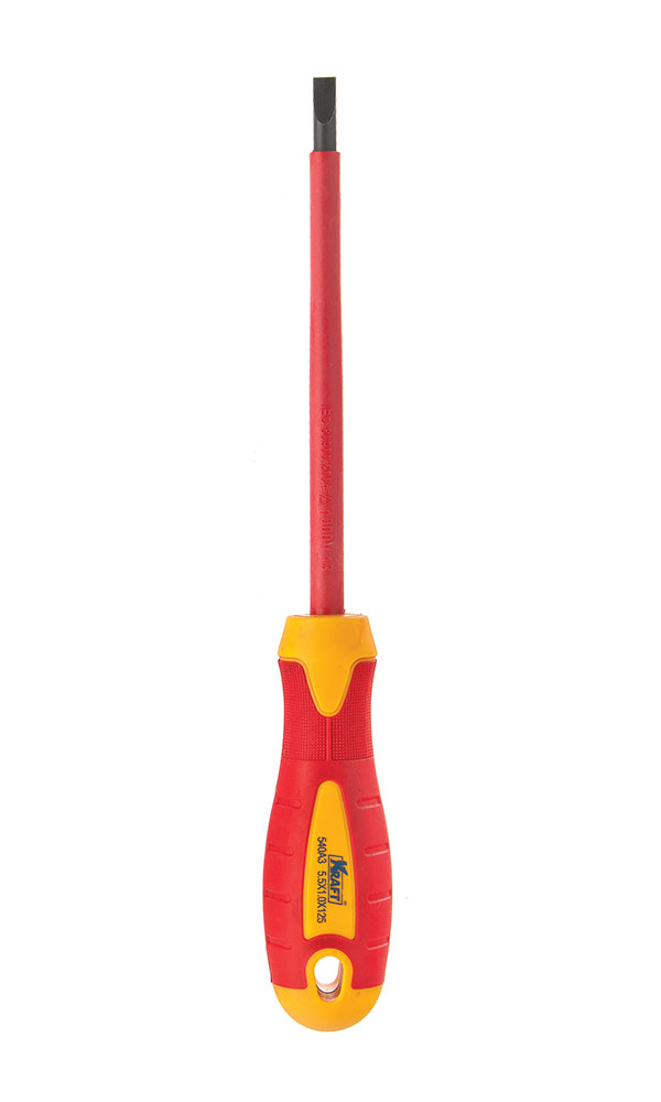 Отвертка диэлектрическая крестовая Kraft PH1х80 КТ 70042998298123_черный Отвертка диэлектрическая крестовая Kraft PH1х80 КТ 70042998298123_черный- отвертка диэлектрическая крестовая 1x80mm (до 1000 В, стандарт VDE)