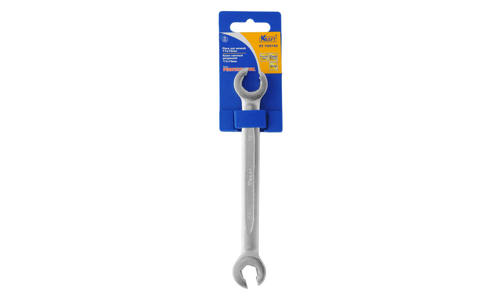 Ключ гаечный разрезной Kraft Professional, 11 х 13 ммPsr 1440 li-2 Ключ гаечный разрезной Kraft Professional, 11 х 13 ммPsr 1440 li-2Ключ гаечный разрезной Kraft станет отличным помощником монтажнику или владельцу авто. Этот инструмент обеспечит надежную фиксацию на гранях крепежа. Специальная хромованадиевая сталь повышает прочность и износ инструмента.Длина ключа: 17,5 см.Диаметр головок: 11 х 13 мм.