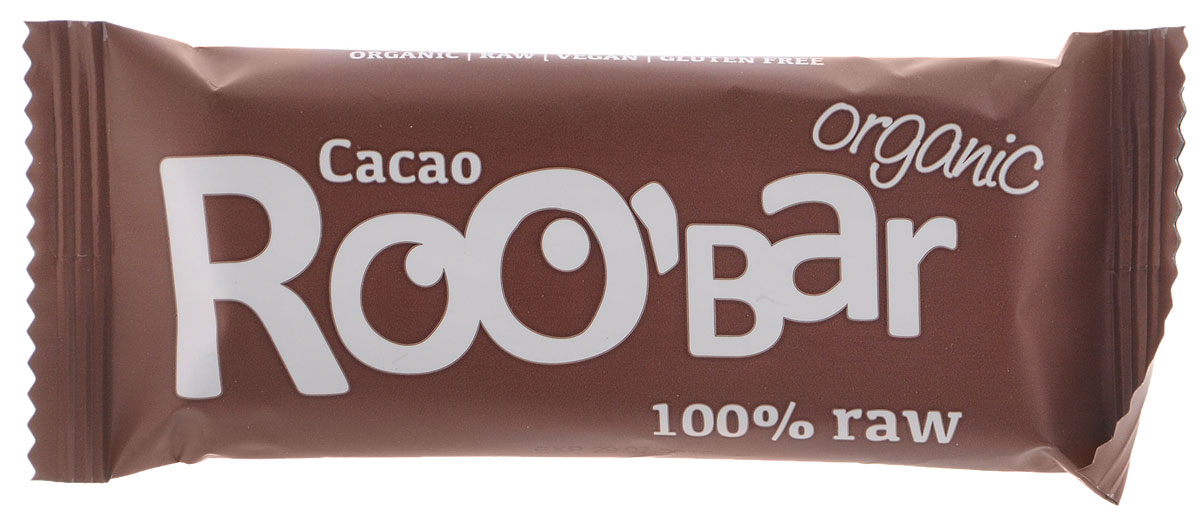 ROOBAR Cacao Organic батончик, 50 г0120710 ROOBAR Cacao Organic батончик, 50 г0120710Энергетический батончик ROOBAR Cacao Organic со сладкими финиками, хрустящим миндалем и перуанским Криолло какао-порошком. Здоровая пища может быть вкусной.Этот продукт содержит только натуральные фруктовые сахара.