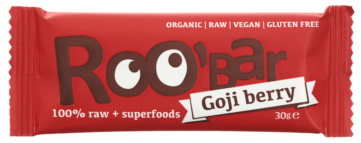 ROOBAR Goji Berry Organic батончик, 30 г0120710 ROOBAR Goji Berry Organic батончик, 30 г0120710ROOBAR Goji Berry Organic - это энергетический батончик со вкусом фиников, ягод Годжи, тертого кокоса и какао. Здоровая пища может быть вкусной!