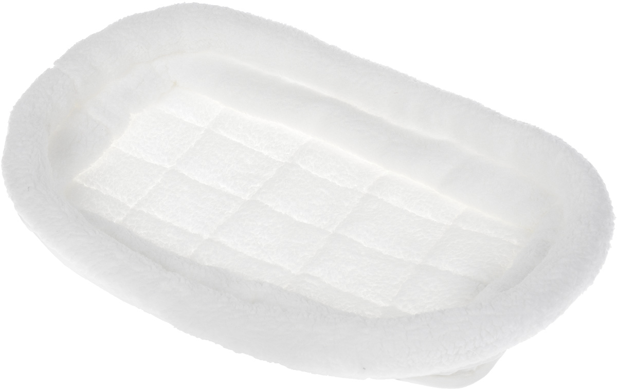 Лежанка для животных Midwest Quiet Time Double Bolster, с двойным бортом, 53 x 30 см0120710 Лежанка для животных Midwest Quiet Time Double Bolster, с двойным бортом, 53 x 30 см0120710Лежанка для животных Midwest Quiet Time Double Bolster с двойным бортиком изготовлена из искусственной овчины. Бортик можно поднять, что обеспечит животному дополнительную глубину лежанки, либо опустить. Основание снабжено 4 резинками для крепления.Подходит для клеток, переносок, автомобилей. Лежанка легко складывается для хранения и перевозки.Возможна машинная стирка при 30°С или сухая чистка.Материал наполнителя: полиэстерфайбер, латексный спонж. Материал основы: 35% хлопок, 65% полиэстер. Материал верхнего покрытия: 100% акрилфайбер. Размер в сложенном виде: 53 х 30 х 10 см. Размер в разложенном виде: 65 х 42 х 5 см.