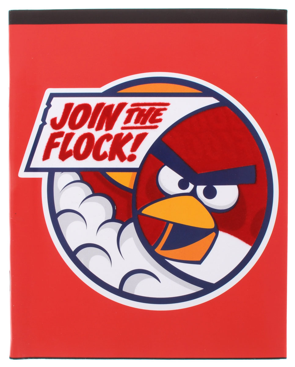 Hatber Тетрадь Angry Birds 48 листов в клетку цвет красный72523WD Hatber Тетрадь Angry Birds 48 листов в клетку цвет красный72523WDТетрадь Hatber Angry Birds отлично подойдет для занятий школьнику или студенту.Обложка, выполненная из плотного картона, позволит сохранить тетрадь в аккуратном состоянии на протяжении всего времени использования. Изделие оформлено бархатистым изображением злой птички.Внутренний блок тетради, соединенный скрепками, состоит из 48 листов белой бумаги в голубую клетку с полями красного цвета.