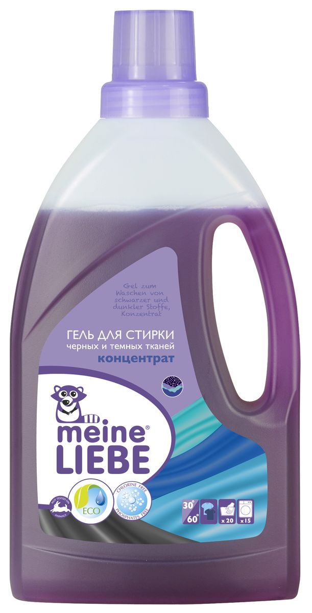 Гель для стирки черных и темных тканей Meine Liebe, концентрат, 800 млS03301004 Гель для стирки черных и темных тканей Meine Liebe, концентрат, 800 млS03301004Концентрированный гель Meine Liebe предназначен для эффективной и бережной стирки черных и темных тканей.Рекомендуемая температура при стирке 40°С. Используйте гель для стирки совместно с кондиционером для белья Meine Liebe. Это придаст дополнительную защиту цвета, облегчит глажение, снимет статический заряд. Действие геля Meine Liebe:- предохраняет от образования белого налета;- сохраняет насыщенность и глубину цвета;- оставляет тонкий аромат морской свежести;- можно использовать без кондиционера; - рекомендован для джинсовой и спортивной одежды;- не требует замачивания;- предотвращает появление накипи.Рекомендуемая температура стирки 40°С.Состав: деминерализованная вода, 5-15% неионогенные ПАВ, Товар сертифицирован.