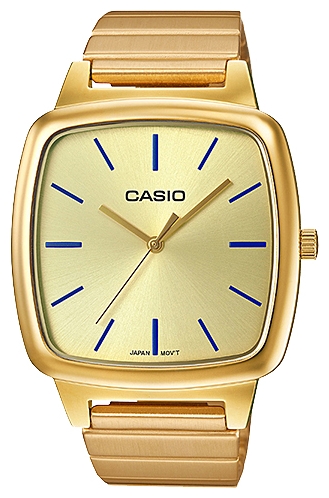 Часы наручные женскиие Casio Collection, цвет: золотой. LTP-E117G-9ABM8434-58AE Часы наручные женскиие Casio Collection, цвет: золотой. LTP-E117G-9ABM8434-58AEЦентральные часовая, минутная и секундная стрелки. Корпус выполнен из нерж. стали 316L с IP-покрытием цвета золота. Размеры корпуса 36 мм (по оси заводной головки) х 46 мм (по вертикали) х 8,2 мм (толщина). Вес приблизительно 46 грамм или 83 грамма (для моделей с браслетом). Минеральное стекло устойчивое к появлению царапин. Лакированный циферблат, аппликация часовых меток. Водостойкость – защита от брызг. Браслет из нержавеющей стали 316L с IP-покрытием цвета золота, регулируемая по длине застежка-замочек.