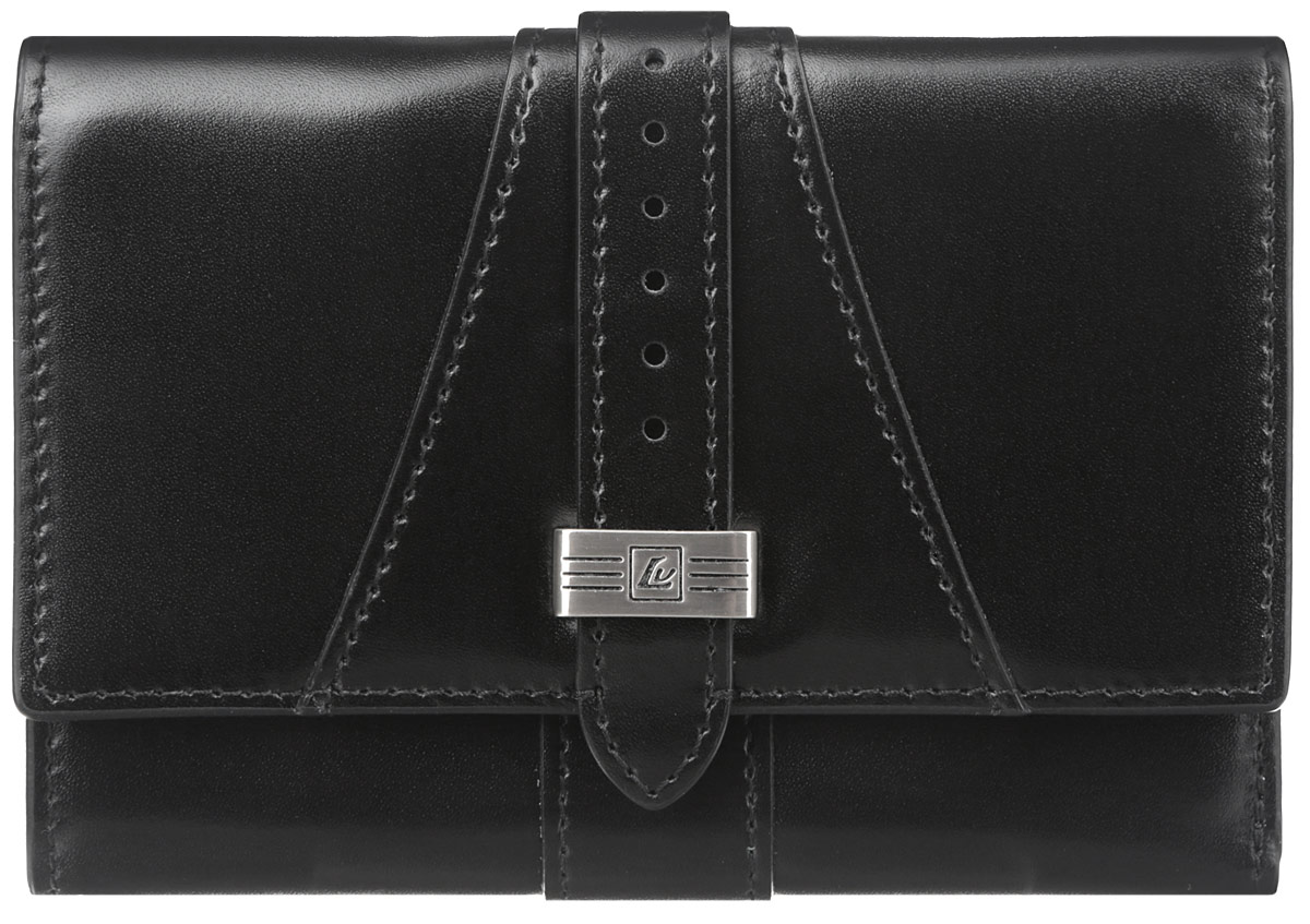 Кошелек женский Leo Ventoni, цвет: черный. L330190BM8434-58AE Кошелек женский Leo Ventoni, цвет: черный. L330190BM8434-58AEОригинальный женский кошелек Leo Ventoni, выполненный из натуральной кожи, дополнен на лицевой стороне декоративным ремешком и металлическим элементом с символикой бренда. Изделие закрывается клапаном на кнопку. Внутри - два глубоких отделения для купюр, восемь кармашком для визиток и кредитных карт, пять боковых карманов для мелочей и кармашек с прозрачным пластиковым окошком. С тыльной стороны расположен карман для монет, закрывающийся клапаном на кнопку.Изделие поставляется в фирменной коробке с логотипом бренда.Стильный кошелек Leo Ventoni станет отличным подарком для человека, ценящего качественные и практичные вещи.