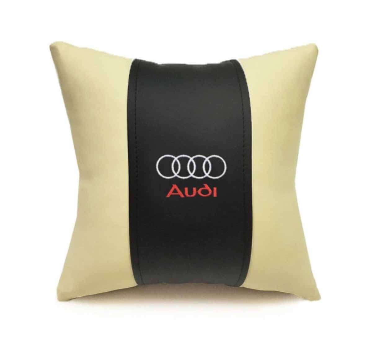 Подушка декоративная Auto Premium Audi, цвет: черный, бежевыйCA-3505 Подушка декоративная Auto Premium Audi, цвет: черный, бежевыйCA-3505Подушка в машину с вышивкой автологотипа Auto Premium Audi - отличное дополнение для салона вашего авто. Мягкая подушка, изготовленная из матовой экокожи, будет удобна пассажиру. Она долго не перестанет радовать вас своим видом. Оптимальный размер подушки (30 х 30 см) не загромождает салон автомобиля.