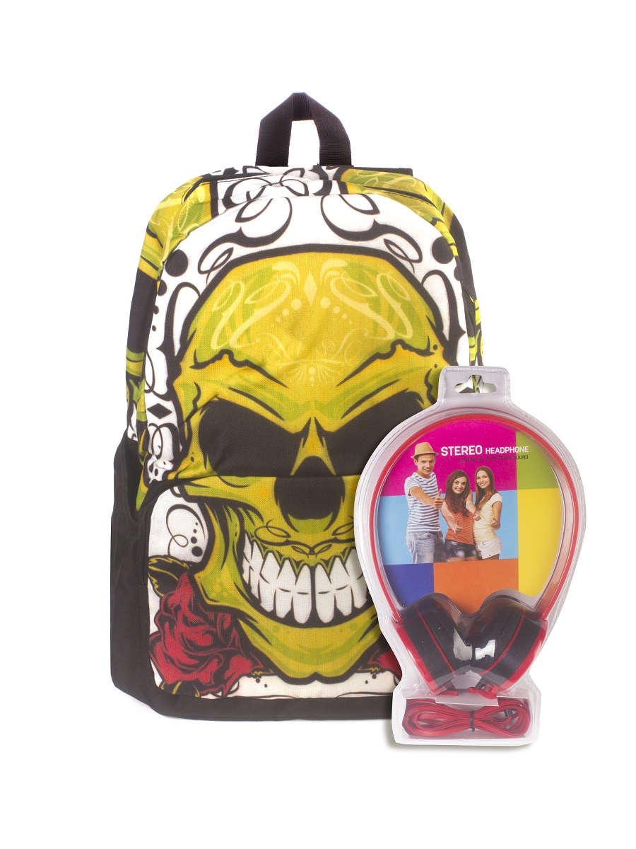Рюкзак молодежный 3D Bags Роджер-Роза, цвет: черный, желтый, 27 л + ПОДАРОК: НаушникиWA-1505021 Рюкзак молодежный 3D Bags Роджер-Роза, цвет: черный, желтый, 27 л + ПОДАРОК: НаушникиWA-1505021Рюкзак молодежный 3D Bags Роджер-Роза - новая коллекция для любителей Веселого Роджера. Просторный внутренний отсек, наружный карман на молнии будут очень удобны в использовании. Подвесная система позволяет регулировать лямки и тем самым адаптировать изделие под рост владельца. Большое внутреннее пространство поможет взять с собой все необходимые вещи. Благодаря текстильной ручке рюкзак можно повесить. Выполнен рюкзак из влагостойкой ткани.С этими рюкзаки вы всегда будете на пике популярности, а наушники, входящие в комплект, позволят вам не расставаться с любимой музыкой, фильмами и играми. Технические характеристики наушников: длина шнура 1800 мм (+-50 мм), частота 20-20 КГц, импеданс 32 Ом (+-10%), чувствительность 105 дБ/В (+-3 дБ на 1 КГц), разъем mini-jack 3,5 мм,выходная мощность - 100 мВт.