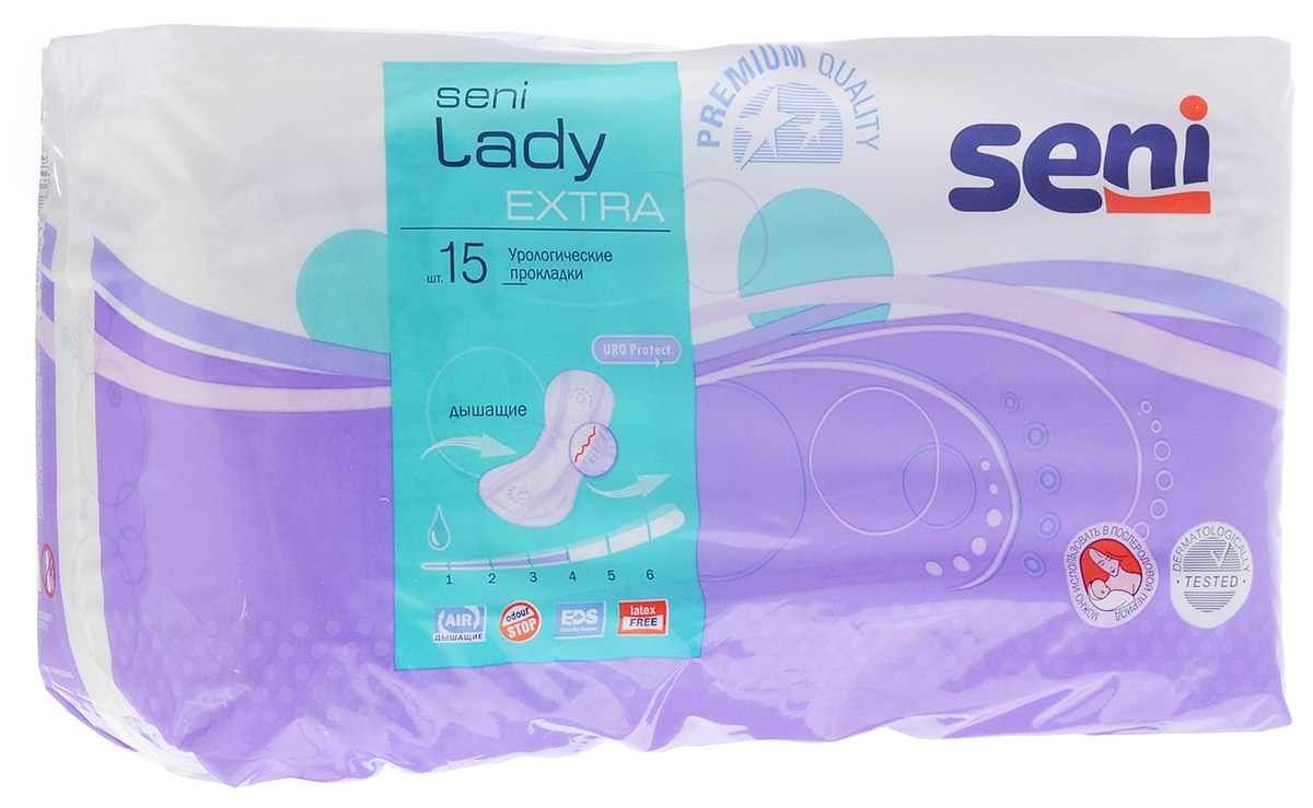 Seni Урологические прокладки для женщин Seni Lady Extra 15 штSatin Hair 7 BR730MN Seni Урологические прокладки для женщин Seni Lady Extra 15 штSatin Hair 7 BR730MNУрологические прокладки Seni Lady Extra для женщин, страдающих легкой степенью недержания мочи. Специальный суперабсорбент препятствует размножению бактерий и нейтрализует неприятный запах мочи. Прокладки Seni Lady Extra имеют внутренние боковые бортики, которые дают дополнительную защиту. Широкая клеящая полоса обеспечивает легкое и надежное крепление к белью. Анатомическая форма и дышащий внешний слой гарантируют комфорт в использовании. Могут использоваться в до- и послеродовой период.