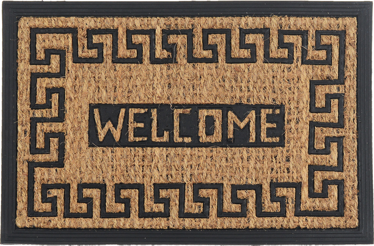 Коврик придверный SunStep Welcome, 60 х 40 см531-105 Коврик придверный SunStep Welcome, 60 х 40 см531-105Оригинальный придверный коврик SunStep Welcome надежно защитит помещение от уличной пыли и грязи. Он изготовлен из жесткого кокосового волокна и нескользящей резиновой основы. Волокна кокоса не подвержены гниению и не темнеют, поэтому коврик сохранит привлекательный внешний вид на долгое время.