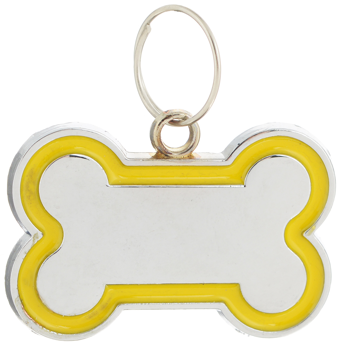 Адресник V.I.Pet Косточка, цвет: желтый, 30 х 20 мм0120710 Адресник V.I.Pet Косточка, цвет: желтый, 30 х 20 мм0120710Адресник V.I.Pet Косточка выполнен из нержавеющей стали. Жетон - это важное дополнение к любому ошейнику. Разнообразие дизайнов адресников V.I.Pet поможет вам подчеркнуть индивидуальность вашего питомца и оставить на ошейнике полезную информацию.Оригинальный жетон-адресник для собаки или кошки, выдержит все приключения вашего питомца!Надежное кольцо для крепления жетона к ошейнику в комплекте.