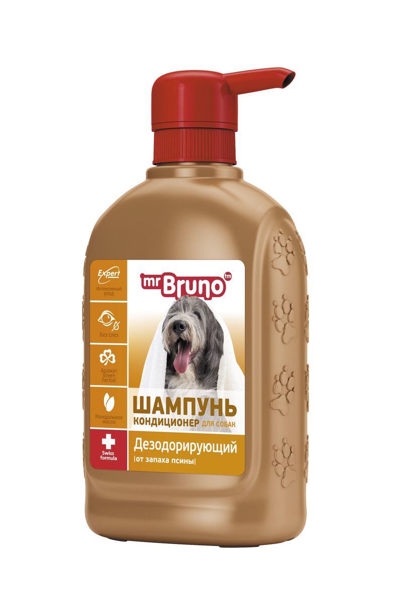 Шампунь-кондиционер для собак Mr. Bruno, дезодорирующий, 350 мл0120710 Шампунь-кондиционер для собак Mr. Bruno, дезодорирующий, 350 мл0120710Шампунь-кондиционер для собак Mr. Bruno, дезодорирующий, 350 мл