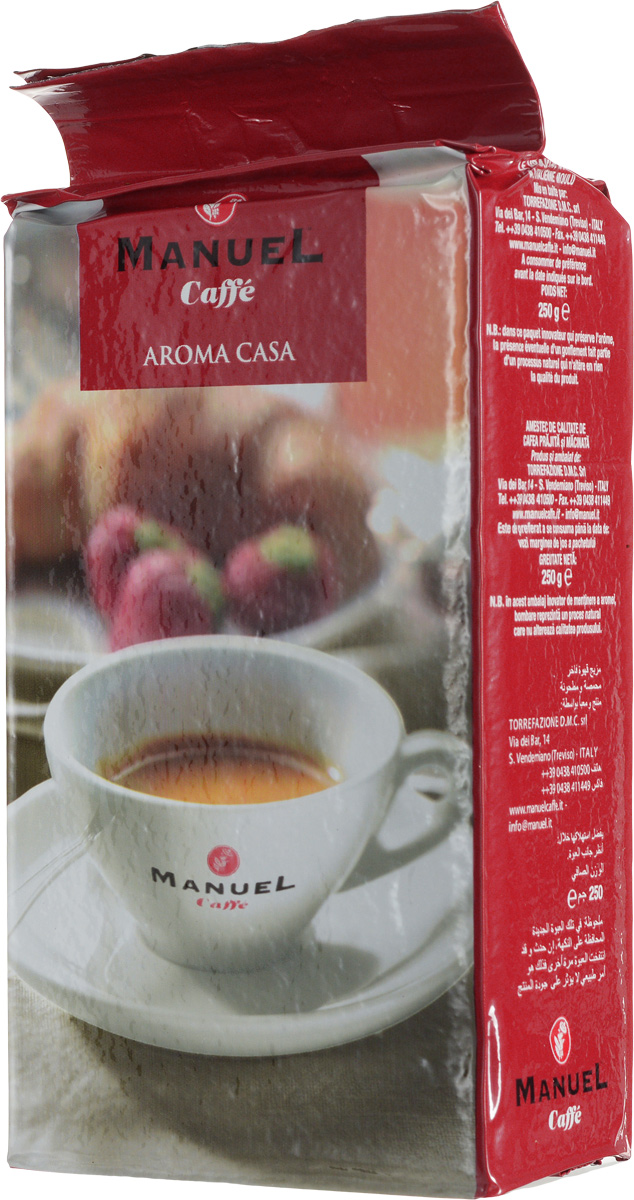 Manuel Aroma Casa кофе молотый, 250 г0120710 Manuel Aroma Casa кофе молотый, 250 г0120710Кофе Manuel Aroma Casa - это бленд классического итальянского эспрессо с содержанием арабики (60%) и робусты (40%). Арабика обжаривается отдельно от робусты, а затем они смешиваются в определенных пропорциях. Отдельная термообработка каждого сорта позволяет полностью раскрывать вкус напитка. Этот кофе безусловно понравится любителям настоящего итальянского эспрессо!