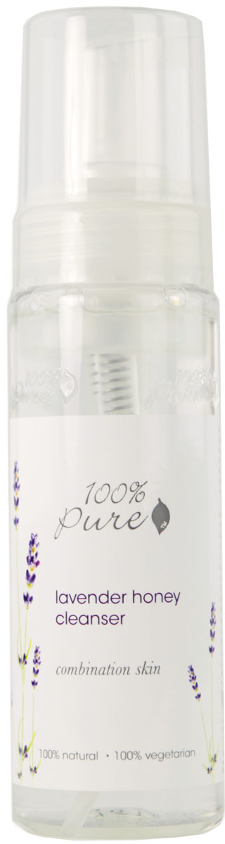 100% Pure Органическая очищающая пенка для лица лаванда и мед для комбинированной кожи 177 млFS-00897 100% Pure Органическая очищающая пенка для лица лаванда и мед для комбинированной кожи 177 млFS-00897Ароматы органической лаванды и меда обволакивают и переплетаются в нежной пенке для умывания, одновременно лаванда и мед увлажняют кожу, снимают раздражение, мягко очищая ее. Зеленый чай, богатый антиоксидантами, эффективно защищает кожу от обезвоживания.