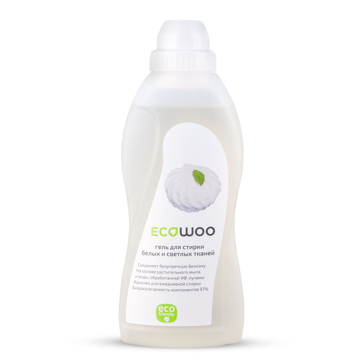 Гель EcoWoo для стирки белых и светлых тканей, 0,7 л531-402 Гель EcoWoo для стирки белых и светлых тканей, 0,7 л531-402Сохраняет безупречную белизну. На основе растительного мыла и воды, обработанной УФ- лучами. Идеален для ежедневной стирки. Биоразлагаемость компонентов 97%. Формула ECOWOO обеспечивает бережный уход за белым бельем и светлыми вещами. Не допускает появления желтизны и серого налета на вещах.