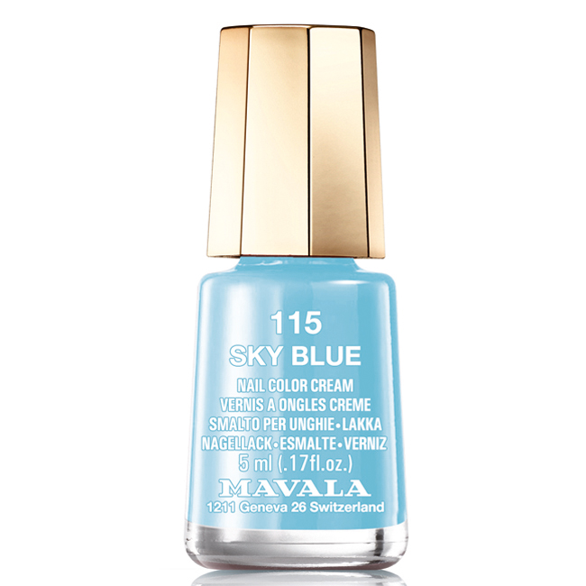 Mavala Лак для ногтей Ясное небо/Sky Blue , Тон 115, 5 мл1092018 Mavala Лак для ногтей Ясное небо/Sky Blue , Тон 115, 5 мл1092018Лаки для ногтей Mavala представлены классическими и ультрамодными оттенками. Они пропускают воздух даже через 3-4 слоя, давая возможность ногтям дышать. Специально разработанный состав лаков позволяет им оставаться свежими и насыщенными долгое время. Лаки не содержат толуол, формальдегид, камфору, дибутил фталат, канифоль и добавленный никель.