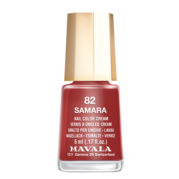 Mavala Лак для ногтей Samara, Тон 82, 5 мл28032022 Mavala Лак для ногтей Samara, Тон 82, 5 мл28032022Лаки для ногтей Mavala представлены классическими и ультрамодными оттенками. Они пропускают воздух даже через 3-4 слоя, давая возможность ногтям дышать. Специально разработанный состав лаков позволяет им оставаться свежими и насыщенными долгое время. Лаки не содержат толуол, формальдегид, камфору, дибутил фталат, канифоль и добавленный никель.