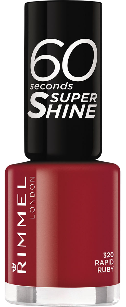 Rimmel Лак Для Ногтей `60 Seconds` Re-lanch 320 тон (rapid ruby),8 мл28032022 Rimmel Лак Для Ногтей `60 Seconds` Re-lanch 320 тон (rapid ruby),8 мл28032022Формула лака для ногтей 60 seconds Super Shine с аргановым и оливковым маслами для интенсивного ухода за ногтями. Технология 3-в-1: базовое покрытие, насыщенный цвет и верхнее покрытие - одним движением кисточки! Удобная широкая кисточка Xpress Brush™ для удобного нанесения лака. Одна маленькая бутылочка дает суперблеск и стойкий цвет до 10 дней! Высыхает за 60 секунд!