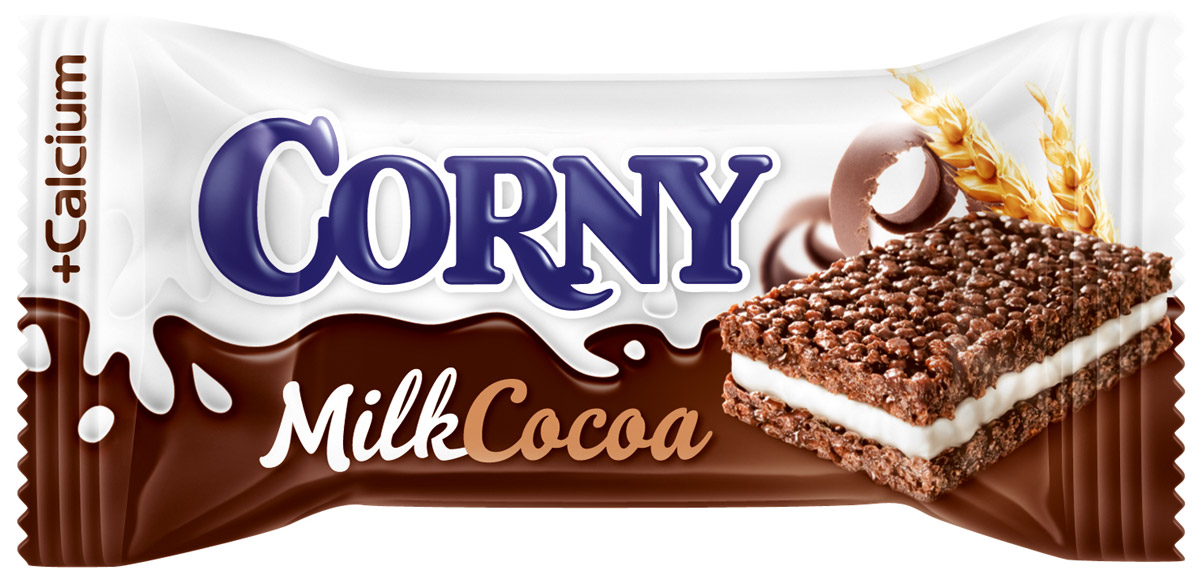 Corny Milk Cocoa батончик злаковый c молоком и какао, 30 г0120710 Corny Milk Cocoa батончик злаковый c молоком и какао, 30 г0120710Злаковые батончики Corny - вкусная и здоровая альтернатива традиционным снэкам - шоколадным плиткам, чипсам и булкам. Батончики сочетают в себе исключительную пользу и удобство. В их состав входят злаки, орехи, фрукты и шоколад. Разнообразие видов позволяет каждому выбрать батончик по своему вкусу. Медленные углеводы заряжают полезной энергией, а удобная форма и упаковка соответствуют быстрому ритму жизни.
