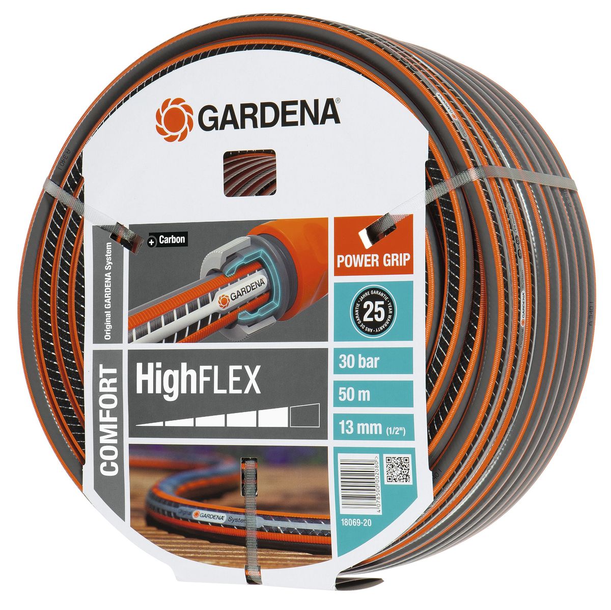 Шланг Highflex 10x10 1/2 х 50 м Gardena1.645-504.0 Шланг Highflex 10x10 1/2 х 50 м Gardena1.645-504.0С ребристым профилем Power Grip для идеального соединения с коннекторами Базовой системы полива.Устойчивость к высокому давлению и сохранение формы благодаря спиралевидному текстильному армированию, усиленному углеродом.Не перегибается, не спутывается.