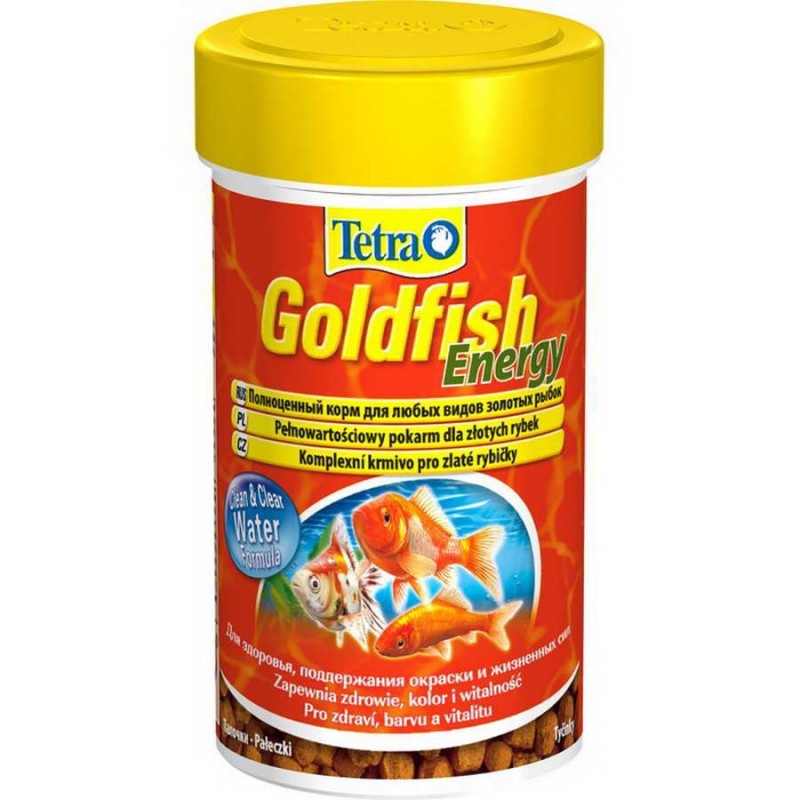 Корм для золотых рыбок Tetra Goldfish Energy, энергетический, палочки, 250 мл (93 г)0120710 Корм для золотых рыбок Tetra Goldfish Energy, энергетический, палочки, 250 мл (93 г)0120710Корм Tetra Goldfish Energy - это высококачественный сбалансированный питательный корм, выполненный в виде палочек, для всех видов золотых рыбок, а также других видов холодноводных рыб. Корм обеспечивает оптимальное количество жира, которое легко усваивается организмом и служит запасным источником энергии. Формула Clean & Clear Water улучшает усвояемость корма и сокращает количество экскрементов рыб, обеспечивая чистоту и прозрачность воды. Запатентованная БиоАктив-формула стимулирует здоровое состояние иммунной системы и обеспечивает высокую продолжительность жизни. Кормить несколько раз в день маленькими порциями. Состав: растительные продукты, рыба и побочные рыбные продукты, зерновые культуры, дрожжи, экстракты растительного белка, моллюски и раки, масла и жиры, минеральные вещества. Аналитические компоненты: сырой белок 38%, сырые масла и жиры 9%, сырая клетчатка 2%, влага 7%. Добавки: витамины, провитамины и химические вещества с аналогичным воздействием: витамин A 28800 МЕ/кг, витамин Д3 1800 МЕ/кг. Комбинации микроэлементов: Е5 марганец 81 мг/кг, Е6 цинк 48 мг/кг, Е1 железо 32 мг/кг. Красители, антиоксиданты. Товар сертифицирован.