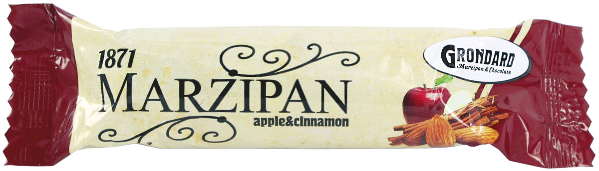 Grondard Marzipan батончик марципановый с яблоком и корицей, 50 г0120710 Grondard Marzipan батончик марципановый с яблоком и корицей, 50 г0120710Шоколадный марципановый батончик Grondard с яблоком и корицей подарит истинное наслаждение великолепным вкусом. Этим лакомством всегда приятно побаловать себя и гостей за вечерним чаепитием. Его изысканный и оригинальный марципановый вкус, дополненный утонченным шоколадным вкусом, поможет перенестись в атмосферу мечтаний и грез. Очаруйтесь их вкусом, оцените все грани этого изящного лакомства от компании Grondard.
