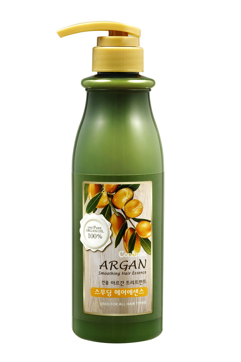 Confume Argan Эссенция для гладкости волос аргановым маслом, 500 млE0698741 Confume Argan Эссенция для гладкости волос аргановым маслом, 500 млE0698741Использование эссенции делает волосы гибкими и послушными. Входящие в состав масла арганы, авокадо и сок алоэ увлажняют и защищают волосы, придавая им жизненную силу и здоровый блеск. Волосы становятся более сильными и эластичными, хорошо держат любую укладку. Подходит для вьющихся волос.Входящие в состав масла арганы, авокадо и сок алоэ увлажняют и защищают волосы, придавая им жизненную силу и здоровый блеск.