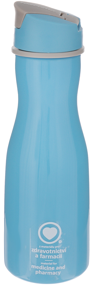 Бутылка для воды Tescoma Purity, цвет: голубой, 700 млVT-1520(SR) Бутылка для воды Tescoma Purity, цвет: голубой, 700 млVT-1520(SR)Стильная бутылка для воды Tescoma Purity, изготовленная из высококачественного пластика, оснащена съемным текстильным ремешком и крышкой с силиконовым уплотнителем, которая плотно и герметично закрывается, сохраняя свежесть и изначальную температуру напитка. Изделие прекрасно подойдет для использования в жаркую погоду: вода долго сохраняет первоначальные свойства и вкусовые качества. При необходимости в бутылку можно наливать витаминизированные напитки, фруктовые соки, чай или протеиновые коктейли.Такую бутылку можно без опаски положить в рюкзак, закрепить на поясе или велосипедной раме. Она пригодится как на тренировках, так и в походах или просто на прогулке.Бутылку разрешено кипятить и мыть в посудомоечной машине.Изделие можно использовать в холодильнике и микроволновой печи. Ремешок и крышку не рекомендуется мыть в посудомоечной машине.Диаметр горлышка бутылки: 5 см.Диаметр основания: 8 см.Высота бутылки (без учета крышки): 23 см.Длина ремешка: 11 см.