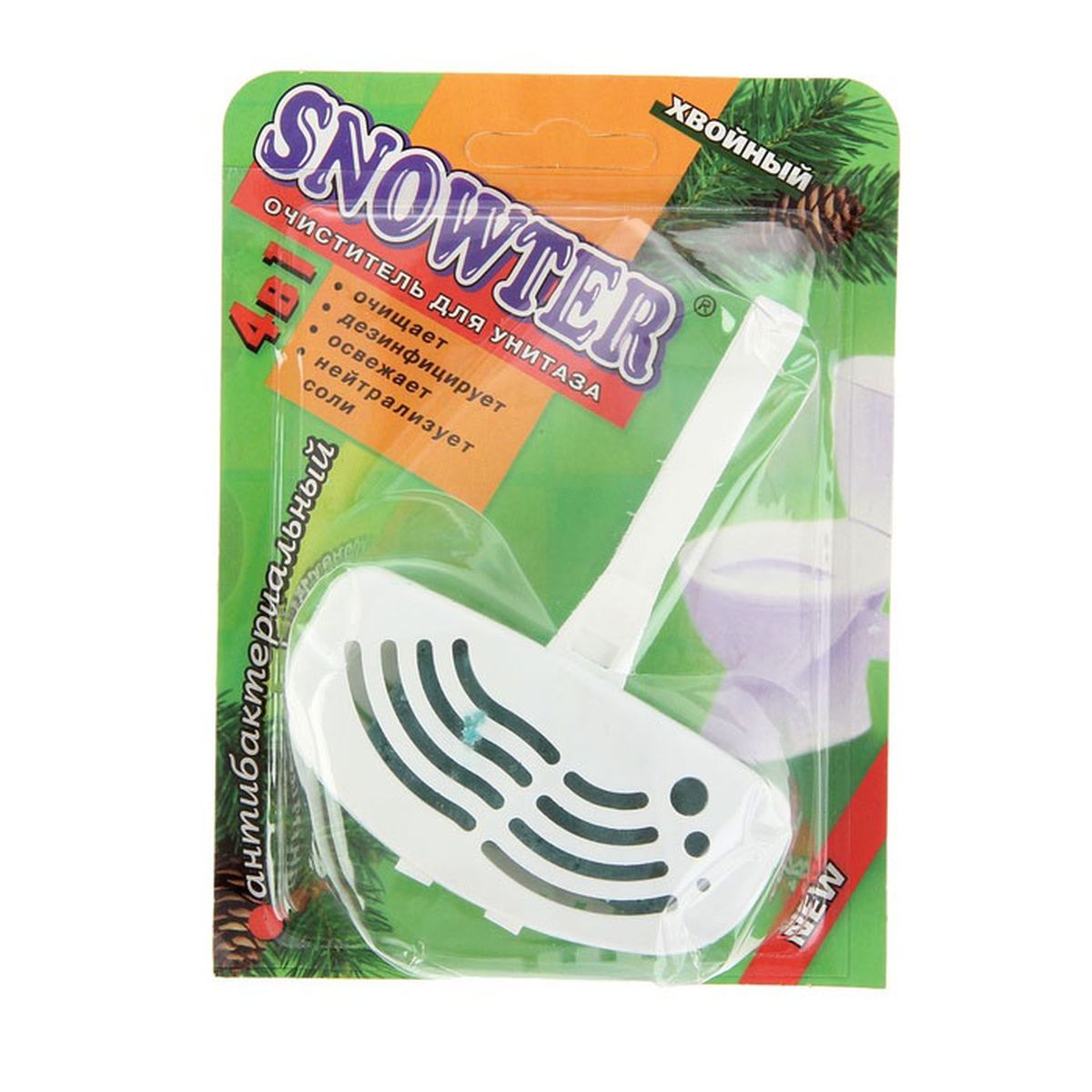 Очиститель для унитаза Snowter Хвоя, 40 гS03301004 Очиститель для унитаза Snowter Хвоя, 40 гS03301004Специально подобранные компоненты блока «Snowter» обеспечивают устранение загрязнений унитаза, предупреждая отложение осадков в труднодоступных местах, обладают дезинфицирующим действием, создают обильную пену и приятный запах при смывании.