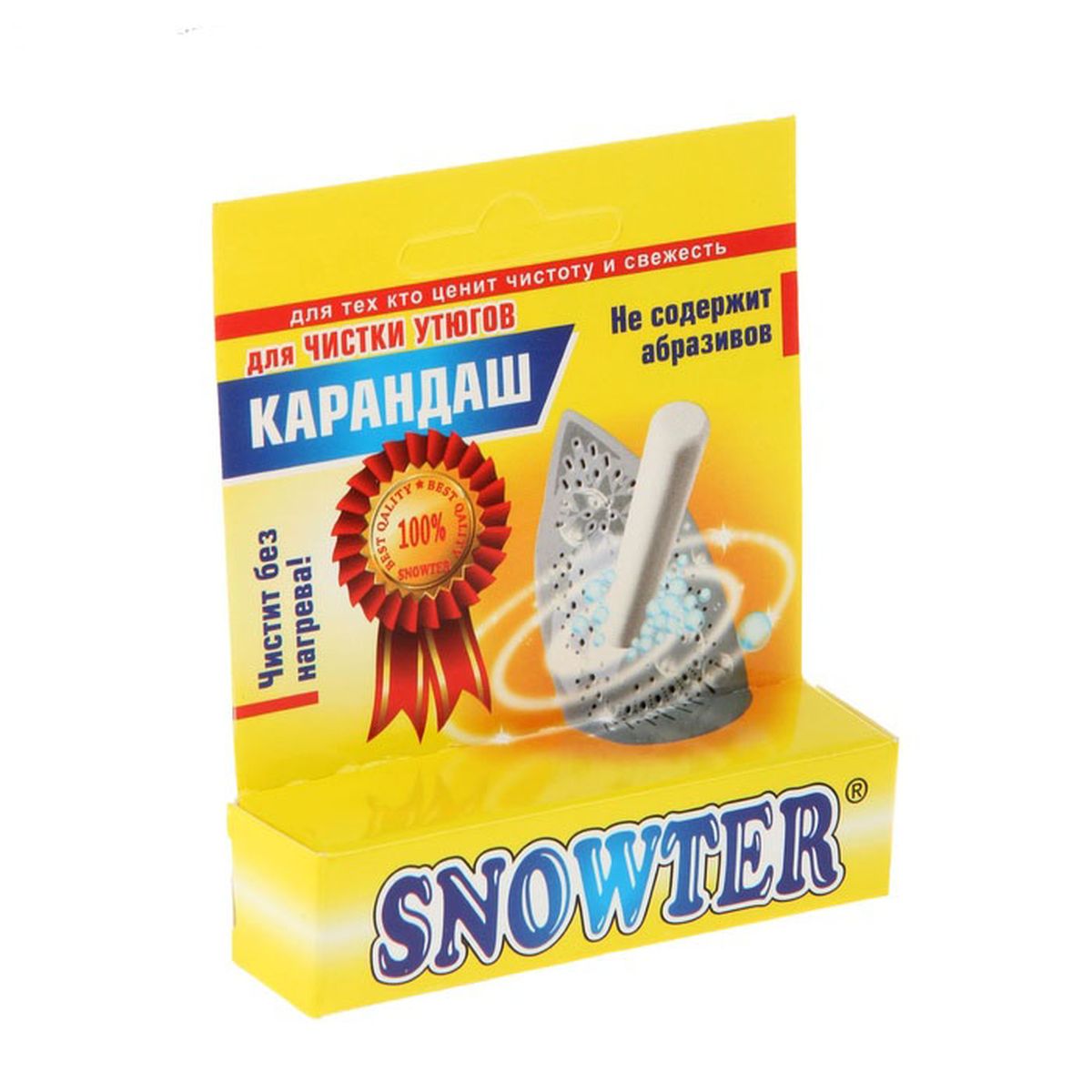 Карандаш для чистки утюгов без нагрева Snowter, 35 г391602 Карандаш для чистки утюгов без нагрева Snowter, 35 г391602Предназначен для удаления нагара синтетических волокон, аппретуры и крахмала с подошвы утюга. Подходит для обработки утюга с любым типом поверхности. Гарантирует идеально чистую поверхность утюга, улучшает скольжение утюга по ткани.