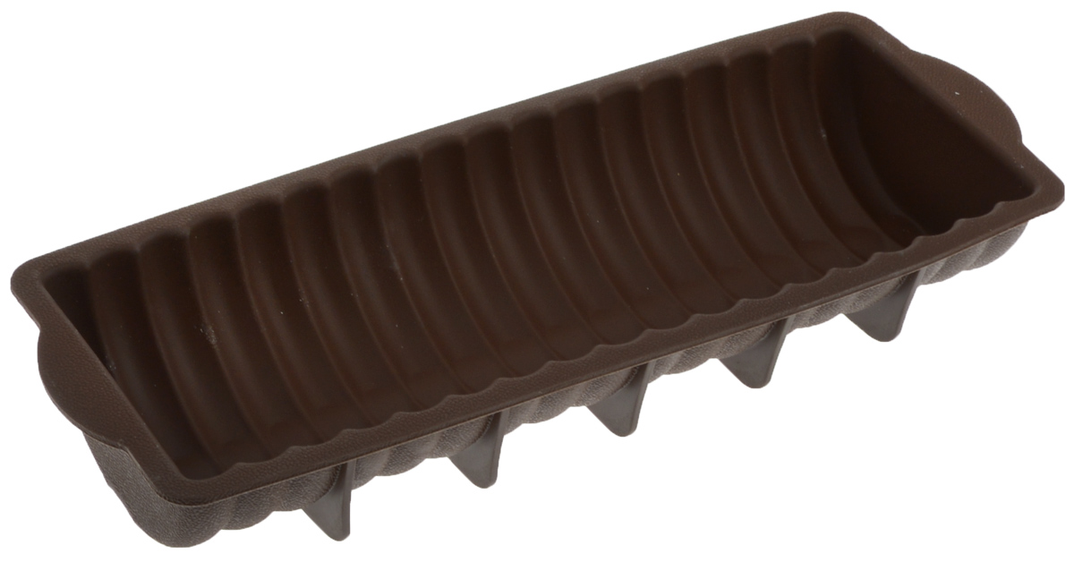 Форма для выпечки Tescoma Delicia Silicone, прямоугольная, цвет: коричневый, 30 х 12 см94672 Форма для выпечки Tescoma Delicia Silicone, прямоугольная, цвет: коричневый, 30 х 12 см94672Форма для выпечки Tescoma Delicia Silicone выполнена из высококачественного пищевого силикона, который выдерживает температуру от -40°С до +230°С. Изделие отлично подходит для приготовления пирогов, бисквитов, кексов. Оформлено волнистым рельефом, что придаст выпечке аппетитный внешний вид. Выпечка в такой форме не пригорает, не пристает и легко извлекается из формы. Форма не впитывает запахи, легко моется и абсолютно безопасна с точки зрения гигиены. Антипригарные свойства материала позволяют готовить без использования масла.Подходит для использования в микроволновых, газовых, электрических и горячевоздушных печах, морозильных камерах. Можно мыть в посудомоечной машине. Внутренний размер формы: 30 х 12 см. Внешний размер формы: 32 х 13,5 см. Высота стенки: 5,5 см.
