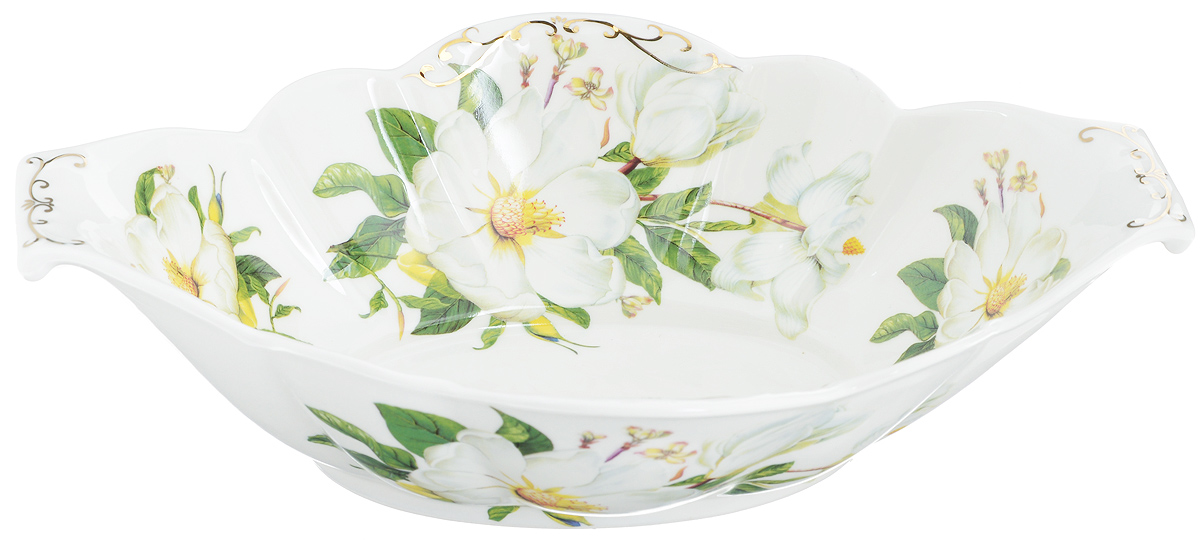 Блюдо сервировочное Elan Gallery Белый шиповник, 33 х 21 х 8,5 смVT-1520(SR) Блюдо сервировочное Elan Gallery Белый шиповник, 33 х 21 х 8,5 смVT-1520(SR)Блюдо сервировочное Elan Gallery Белый шиповник выполнено из высококачественной керамики в традиционном цветочном дизайне с золотистой каймой. Размер этого блюда подходит и для подачи горячего, и для приготовления и хранения слоеных салатов, для заливного или холодца. Изумительное сервировочное блюдо станет изысканным украшением вашего праздничного стола.Не рекомендуется использовать абразивные моющие средства. Не использовать в микроволновой печи.Размер блюда (по верхнему краю): 33 х 21 см.