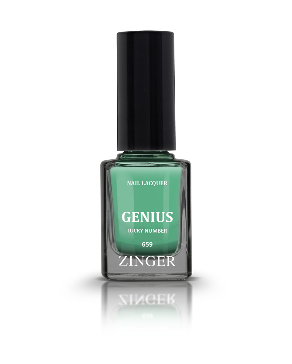 Zinger Лак для ногтей GENIUS LUCKY NUMBER 659, 12 мл28032022 Zinger Лак для ногтей GENIUS LUCKY NUMBER 659, 12 мл2803202260 трендовых оттенков для новой коллекции лака для ногтей Zinger 2016 произведены во Франции по экспертной технологии, которая обеспечивает прочное покрытие и одновременно заботится о здоровье ногтей, сохраняя их природную красоту. Новая формула лака Gel-technology 3-го поколения свободна от парабенов, толуола, ДБП, исключено использование камфоры и формальдегидной смолы. Для дополнительной защиты ногтей, в новой 5free формуле лаков Zinger появились UV-фильтры. Лак теперь наносится легко и быстро, абсолютно ровным слоем, благодаря новой профессиональной кисточке из 222 волосков. Лак держится намного дольше и высыхает после нанесения в течение нескольких минут. Сырье для производства лаков и конечный продукт –лаки Zinger не тестируются на животных.Фактура глянцевая