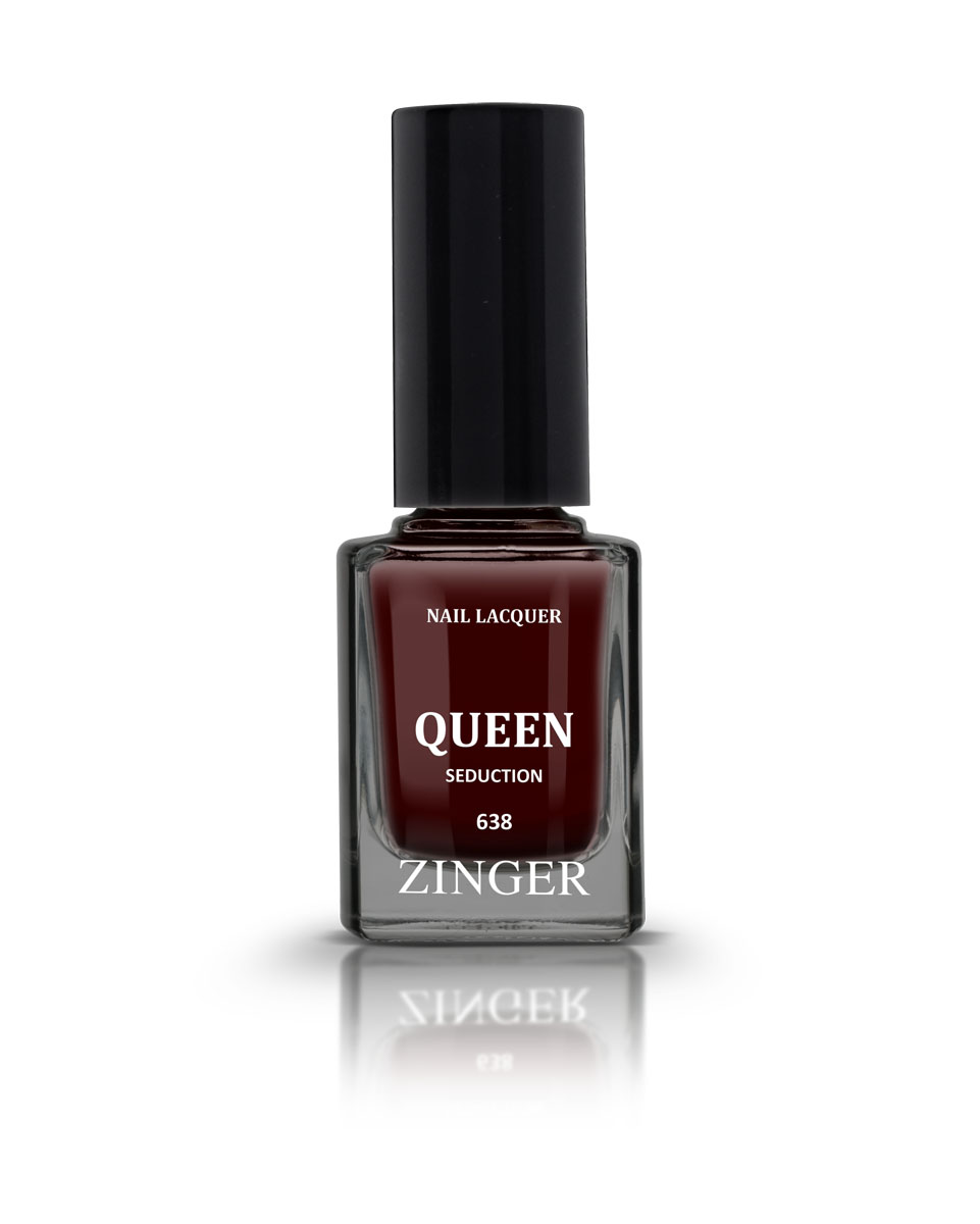Zinger Лак для ногтей QUEEN SEDUCTION 638, 12 мл28032022 Zinger Лак для ногтей QUEEN SEDUCTION 638, 12 мл2803202260 трендовых оттенков для новой коллекции лака для ногтей Zinger 2016 произведены во Франции по экспертной технологии, которая обеспечивает прочное покрытие и одновременно заботится о здоровье ногтей, сохраняя их природную красоту. Новая формула лака Gel-technology 3-го поколения свободна от парабенов, толуола, ДБП, исключено использование камфоры и формальдегидной смолы. Для дополнительной защиты ногтей, в новой 5free формуле лаков Zinger появились UV-фильтры. Лак теперь наносится легко и быстро, абсолютно ровным слоем, благодаря новой профессиональной кисточке из 222 волосков. Лак держится намного дольше и высыхает после нанесения в течение нескольких минут. Сырье для производства лаков и конечный продукт –лаки Zinger не тестируются на животных.Фактура глянцевая