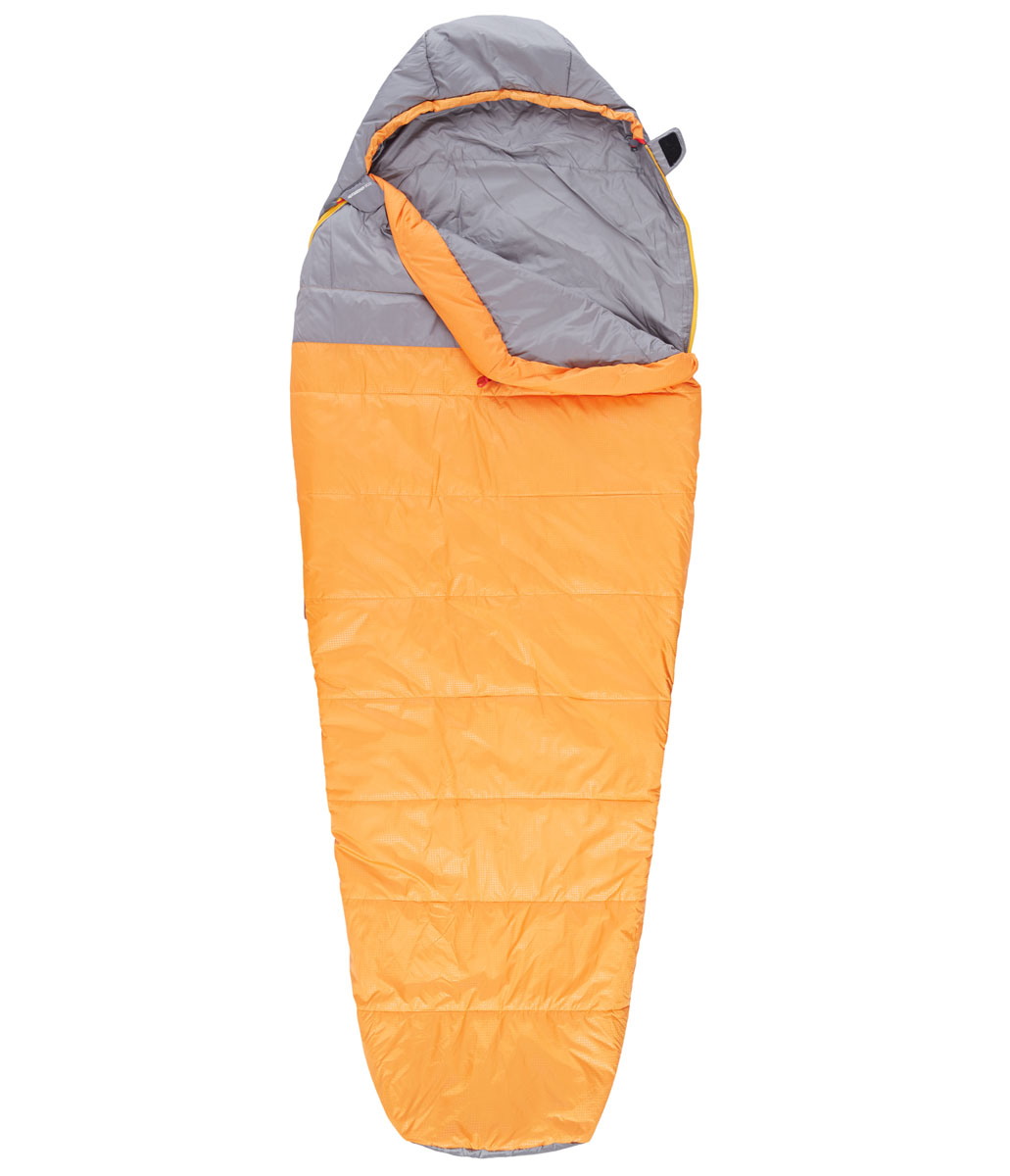 Мешок спальный The North Face Aleutian 35/2, цвет: оранжевый, серый, левосторонняя молнияR36956 Мешок спальный The North Face Aleutian 35/2, цвет: оранжевый, серый, левосторонняя молнияR36956The North Face Aleutian 35/2 - это трехсезонный спальный мешок для путешествий, который можно целиком расстегнуть и расстелить в палатке. Этот спальный мешок очень вместительный, универсальный, теплый, комфортный и при этом практичный. Спальный мешок упакован в удобный чехол для переноски.Длина мешка: 183 см.Вес наполнителя: 517 г.