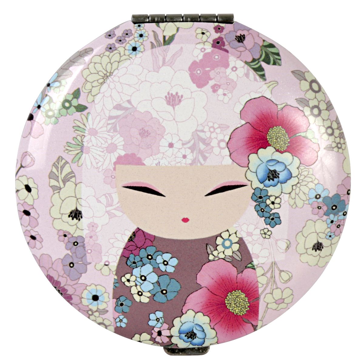 Зеркало карманное Kimmidoll Аина (Нежность). KF108428032022 Зеркало карманное Kimmidoll Аина (Нежность). KF108428032022Изящное зеркало Kimmidoll Аина (Нежность) выполнено в круглом металлическом корпусе и декорировано изображением японской куколки. Внутри корпуса расположено два зеркальца - обычное и увеличивающее.Такое зеркало станет отличным подарком представительнице прекрасного пола, ведь даже самая маленькая дамская сумочка обязательно вместит в себя миниатюрное зеркальце - атрибут каждой модницы.Я талисман нежности! Мой дух любящий и заботливый. Легкость ваших рук и чуткость вашего сердца раскрывают истинную доброту моего духа.Позвольте вашим близким с блаженством почувствовать вашу любовь и заботу, которые вы им искренне дарите.