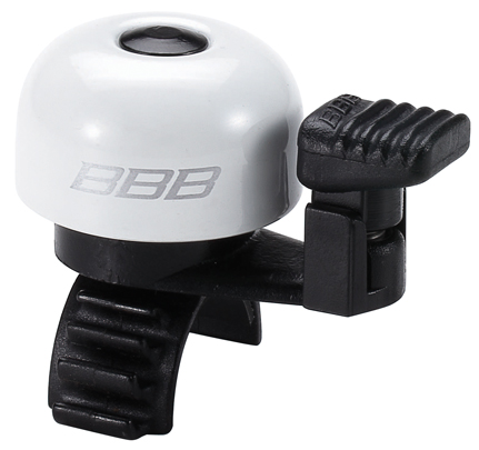 Звонок велосипедный BBB EasyFit Deluxe, цвет: белыйBBB-12 Звонок велосипедный BBB EasyFit Deluxe, цвет: белыйBBB-12Легкий звонок BBB EasyFit Deluxe выполнен из прочного металла и оснащен пластиковым молоточком. Можно устанавливать в любом положении. Простое крепление подходит ко всем диаметрам рулей. Звонок легко ставить и снимать.