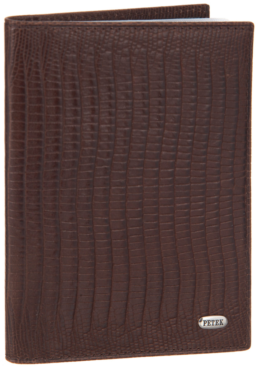 Обложка для автодокументов Petek 1855, цвет: коричневый. 584.041.02584.041.02 D.Brown Обложка для автодокументов Petek 1855, цвет: коричневый. 584.041.02584.041.02 D.BrownСтильная обложка для автодокументов Petek 1855 изготовлена из натуральной кожи с декоративным фактурным тиснением под кожу рептилии, оформлена металлической пластиной с символикой бренда.Внутри изделия расположены четыре прорезных кармашка для пластиковых карт, сетчатый карман и вкладыш, включающий в себя шесть файлов под автодокументы. Изделие поставляется в фирменной упаковке.Практичная и удобная модель обложки предназначена для тех, кто предпочитает все необходимое хранить в одном месте.