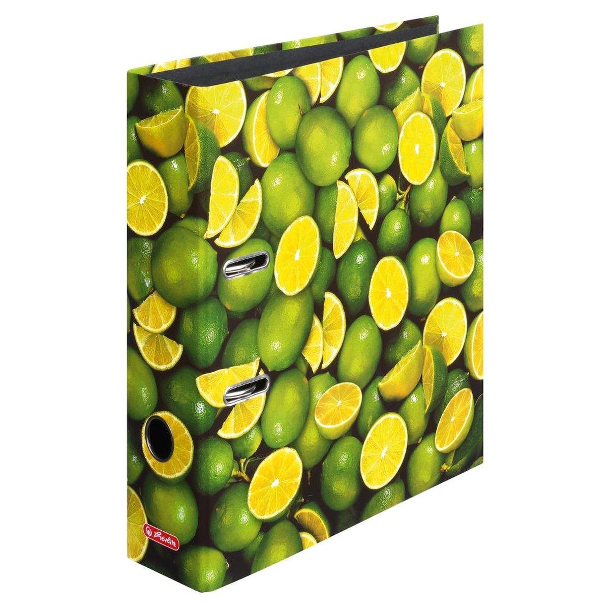 Herlitz Папка-регистратор MaX.file ЛаймыFS-00103 Herlitz Папка-регистратор MaX.file ЛаймыFS-00103Практичная папка-регистратор Herlitz maX.file Лаймы предназначена для хранения больших объемов документов. Ее обложка выполнена из ламинированного картона. Папка оснащена прочным арочным механизмом улучшенного высокого качества с увеличенной прижимной силой. Основа папки изготовлена из прочного FSC-сертифицированного картона.Папка-регистратор значительно облегчает делопроизводство. Яркий дизайн позволит ей стать достойным аксессуаром среди ваших канцелярских принадлежностей и будет сохранять даже на полке летнюю атмосферу.