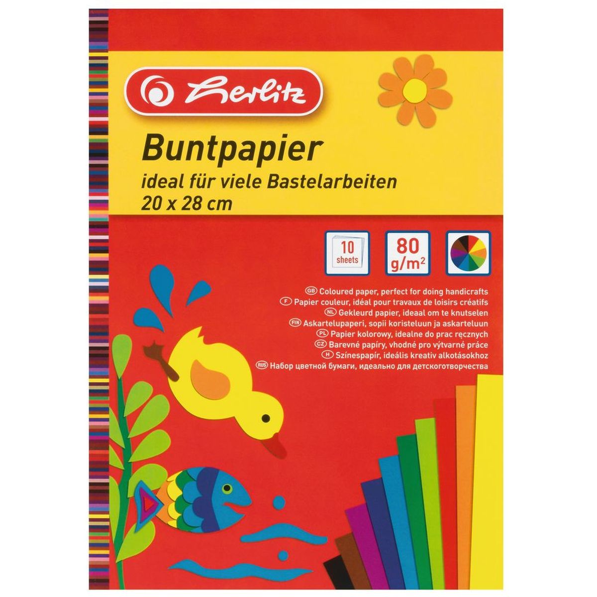 Herlitz Набор цветной бумаги Buntpapier10668085 Herlitz Набор цветной бумаги Buntpapier10668085Цветная бумага от Herlitz - это тонкая и гладкая бумага для детского творчества. Бумага сформирована в виде блокнота и насыщена яркими цветами. Работа с цветной бумагой от Herlitz благотворно влияет на развитие мышления, воображения и мелкой моторики рук.