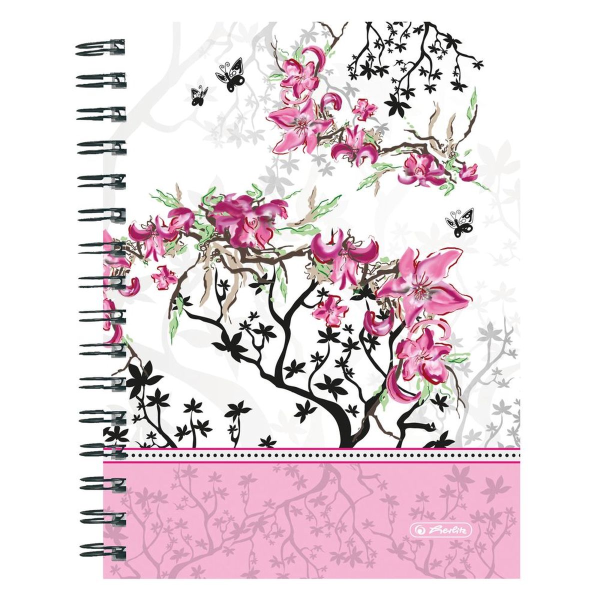 Herlitz Блокнот Ladylike Bloom 100 листов в клетку формат А572523WD Herlitz Блокнот Ladylike Bloom 100 листов в клетку формат А572523WDУдобный блокнот Herlitz Ladylike Bloom - незаменимый атрибут современного человека, необходимый для рабочих или школьных записей.Блокнот содержит 100 листов формата А5 в клетку без полей. Обложка выполнена из качественного ламинированного картона. Внутренний спиральный блок изготовлен из металла и гарантирует надежное крепление листов. Романтичная дизайнерская серия Ladylike сочетает мягко изогнутые линии и нежные пастельные тона.Блокнот для записей от Herlitz Ladylike Bloom станет достойным аксессуаром среди ваших канцелярских принадлежностей. Это отличный подарок как коллеге или деловому партнеру, так и близким людям.