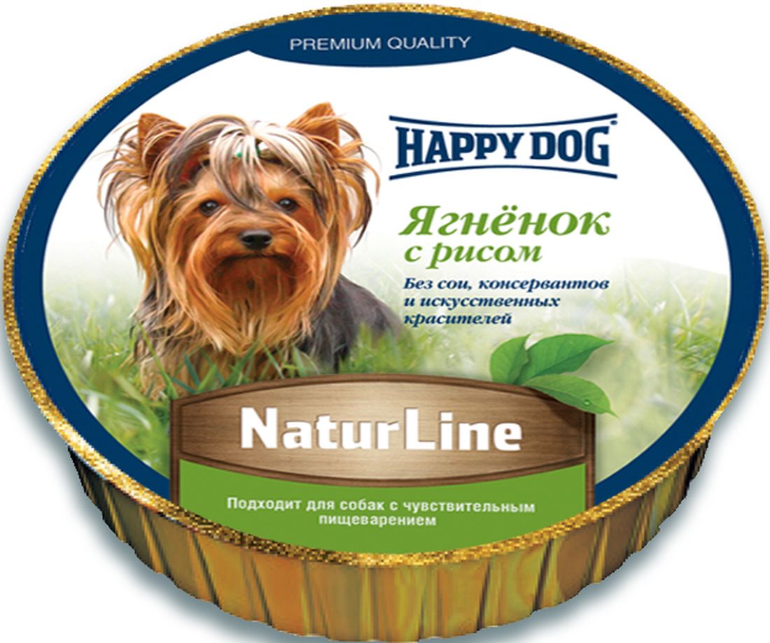 Консервы для собак Happy Dog Natur line, паштет с ягненком и рисом, 125 г0120710 Консервы для собак Happy Dog Natur line, паштет с ягненком и рисом, 125 г0120710Паштет для собак Happy Dog Natur line - это сбалансированный натуральный мясной рацион для собак. Консервы изготовлены по оригинальной технологии Интерквелл ГмБХ, Германия, из натурального мяса и мясопродуктов. Не содержит сои, искусственных красителей, консервантов и ГМО. Подходят для собак с чувствительным пищеварением.Состав: мясо ягненка, печень, рис, витаминно-минеральный комплекс, мясо птицы, растительное масло, вода.Минеральные вещества: протеин - 11 %, жир - 4,5 %, клетчатка - 0,5 %, влажность - 80%.Суточная норма 30-40 г на 1 кг веса животного.Товар сертифицирован.
